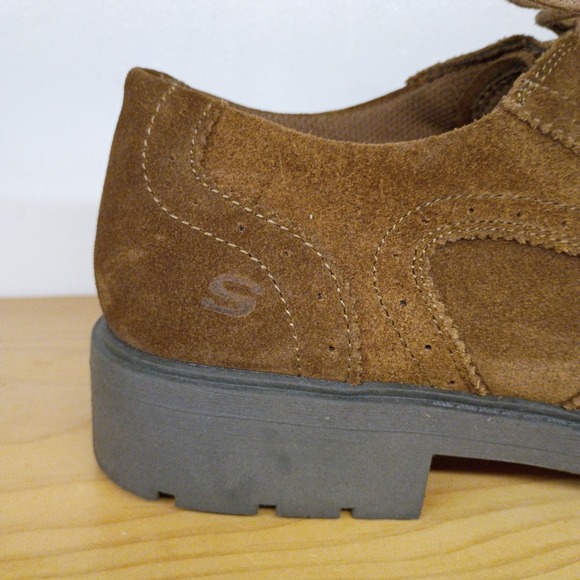 Skechers‎ Mens Wingtip Shoes Size 8.5 Brown Suede Leather Upper Oxfords main image 4